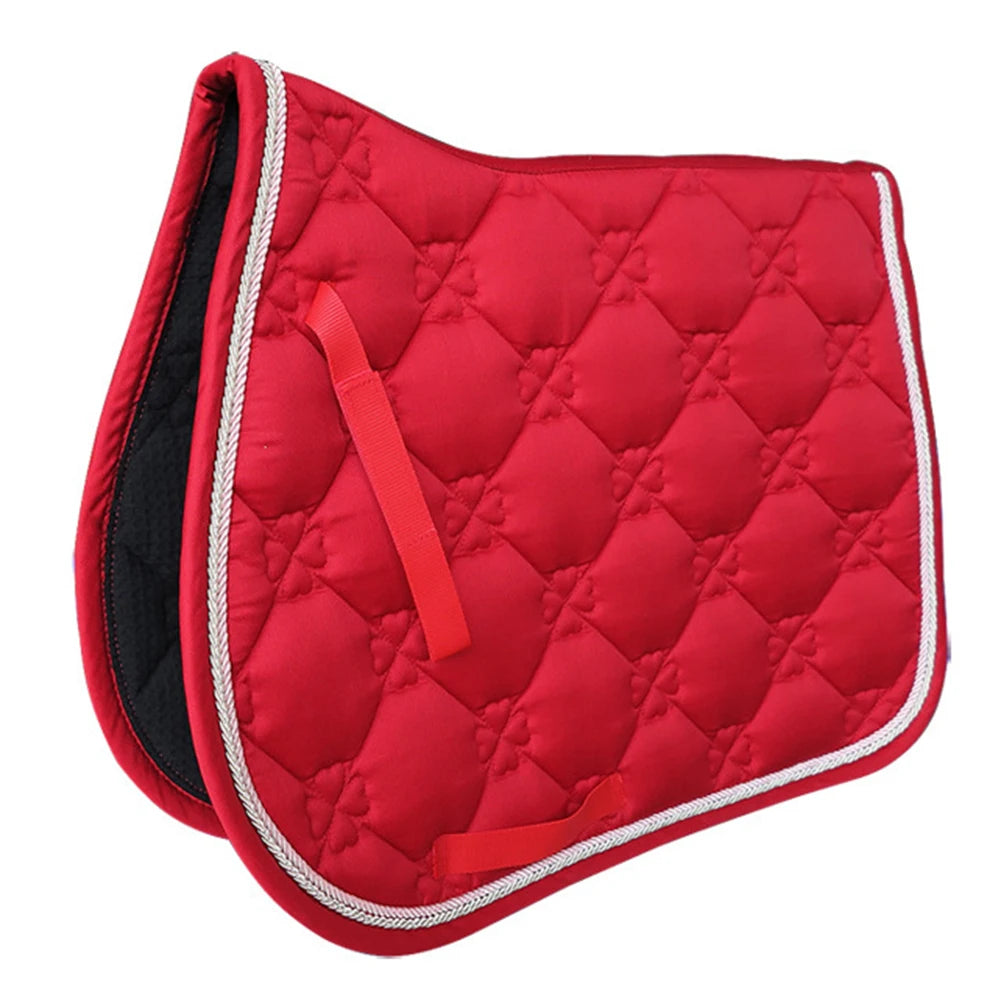 Equestrian Saddle Pad with Double Rope Trim