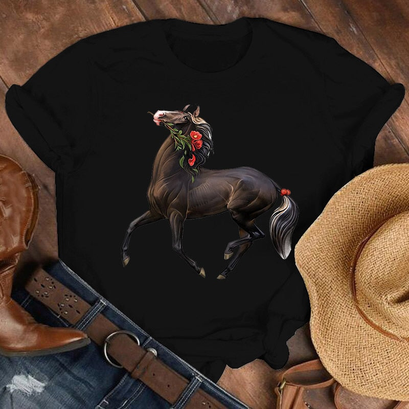 Running Horse Womens T-shirt