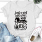 Just A Girl Who Loves Horses - Womens T-Shirt