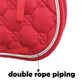 Equestrian Saddle Pad with Double Rope Trim