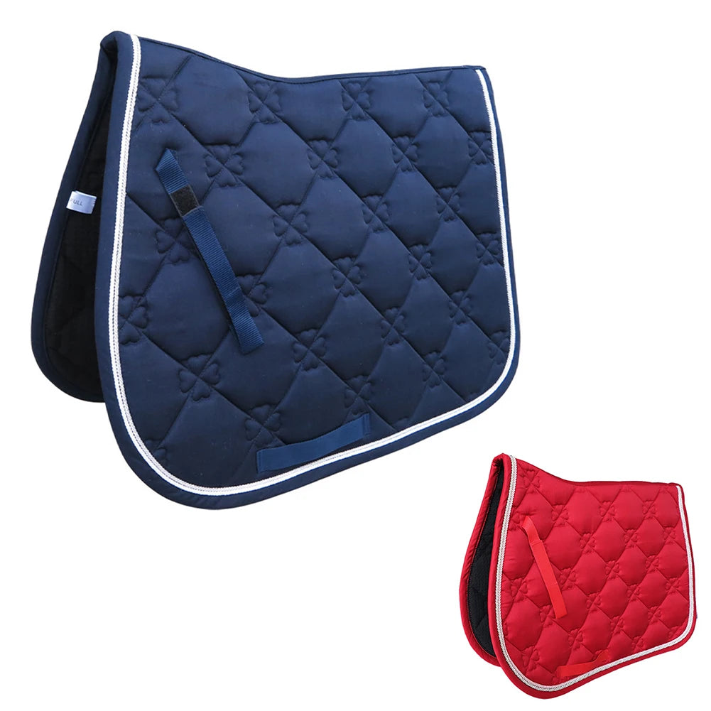 Equestrian Saddle Pad with Double Rope Trim