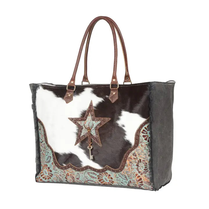 Star Western Cowhide Travel, Overnight Myra Weekender Bag