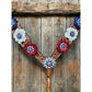 Silver Buckstitch Patriotic One Ear Tack Set