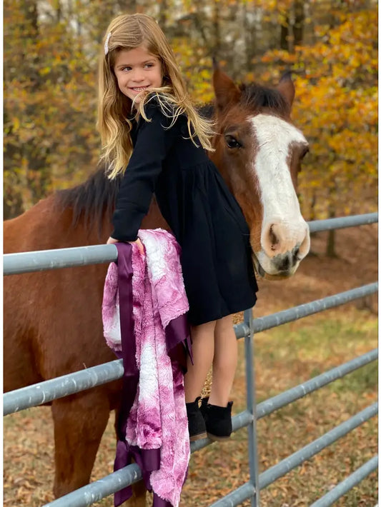 Tie Dye Mulberry Knotty Blankie