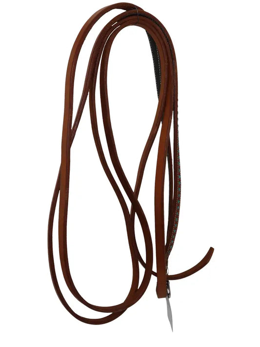 Western Reins Chestnut w/Blue Stitching