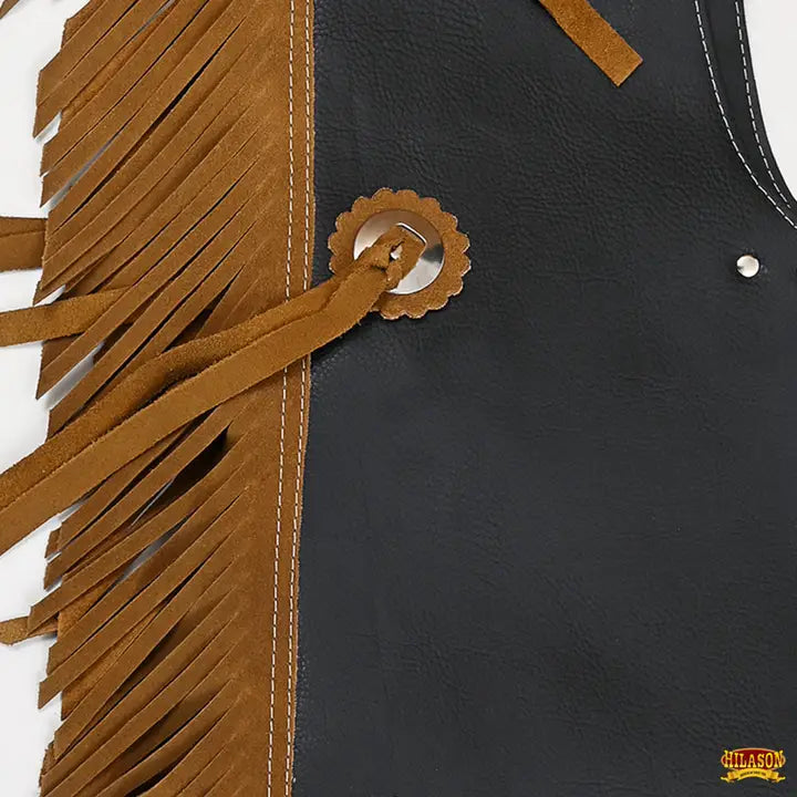 Pro Rodeo Bull Riding Chaps Leather Kids Junior Youth