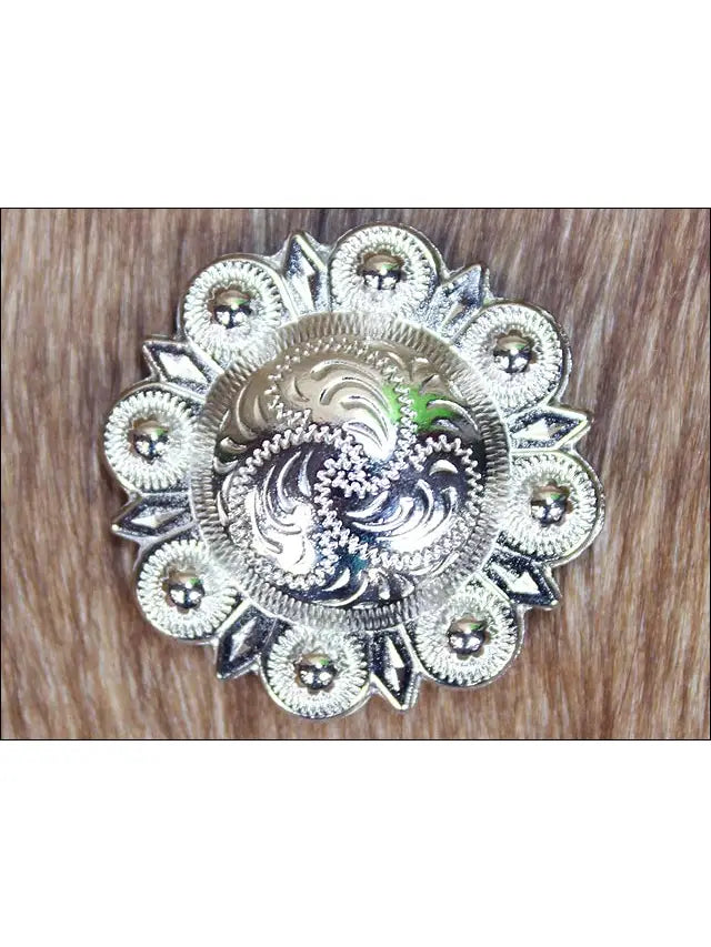 Western Screw Back Concho Nickle Finishberry Saddle Bling Cowgirl Concho Belt | Slotted Conchos