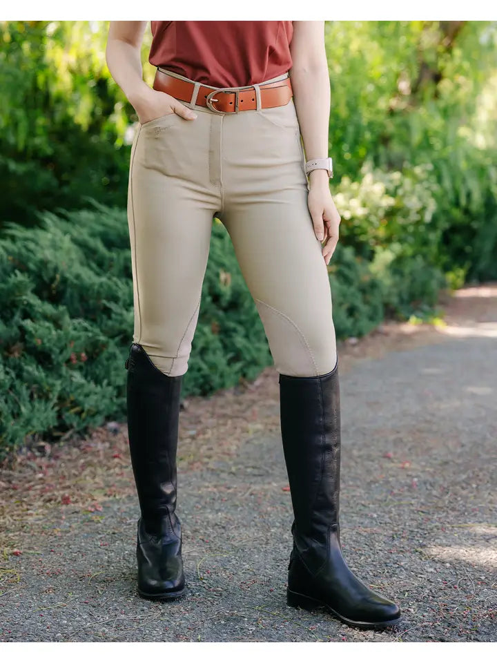 Cordelia Ladies Self Seat Clarino Knee Patch Breeches