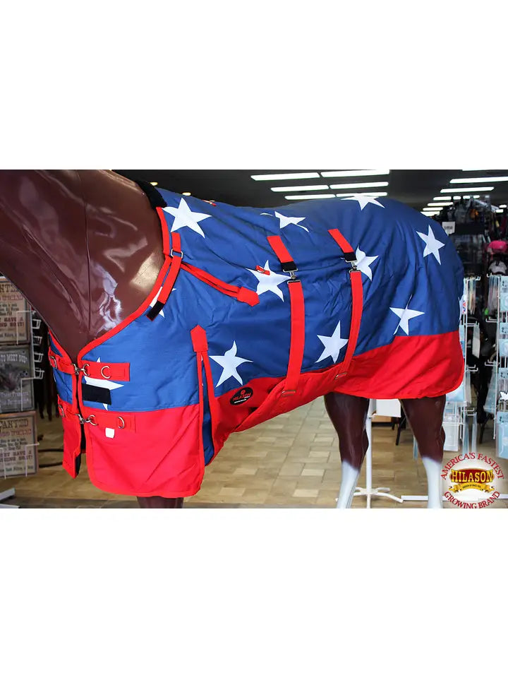 1200D Patriotic Winter Waterproof Turnout Horse Blanket