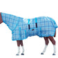 66"-84" Horse Fly Sheet Uv Protect Mesh Blue Plaid