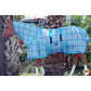 66"-84" Horse Fly Sheet Uv Protect Mesh Blue Plaid