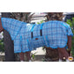 66"-84" Horse Fly Sheet Uv Protect Mesh Blue Plaid