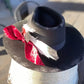 Custom Charlie 1 Horse Black Felt Cowboy Hat with Red Velvet