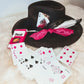 Custom Charlie 1 Horse Black Felt Hat Card of Your Choice Red