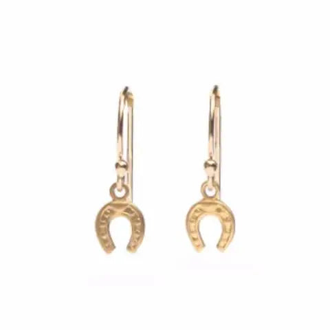 Gold Horseshoes Earrings