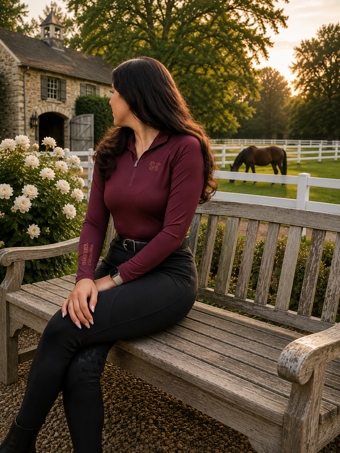 Legacy Classics- Berry Burgundy Riding Shirt