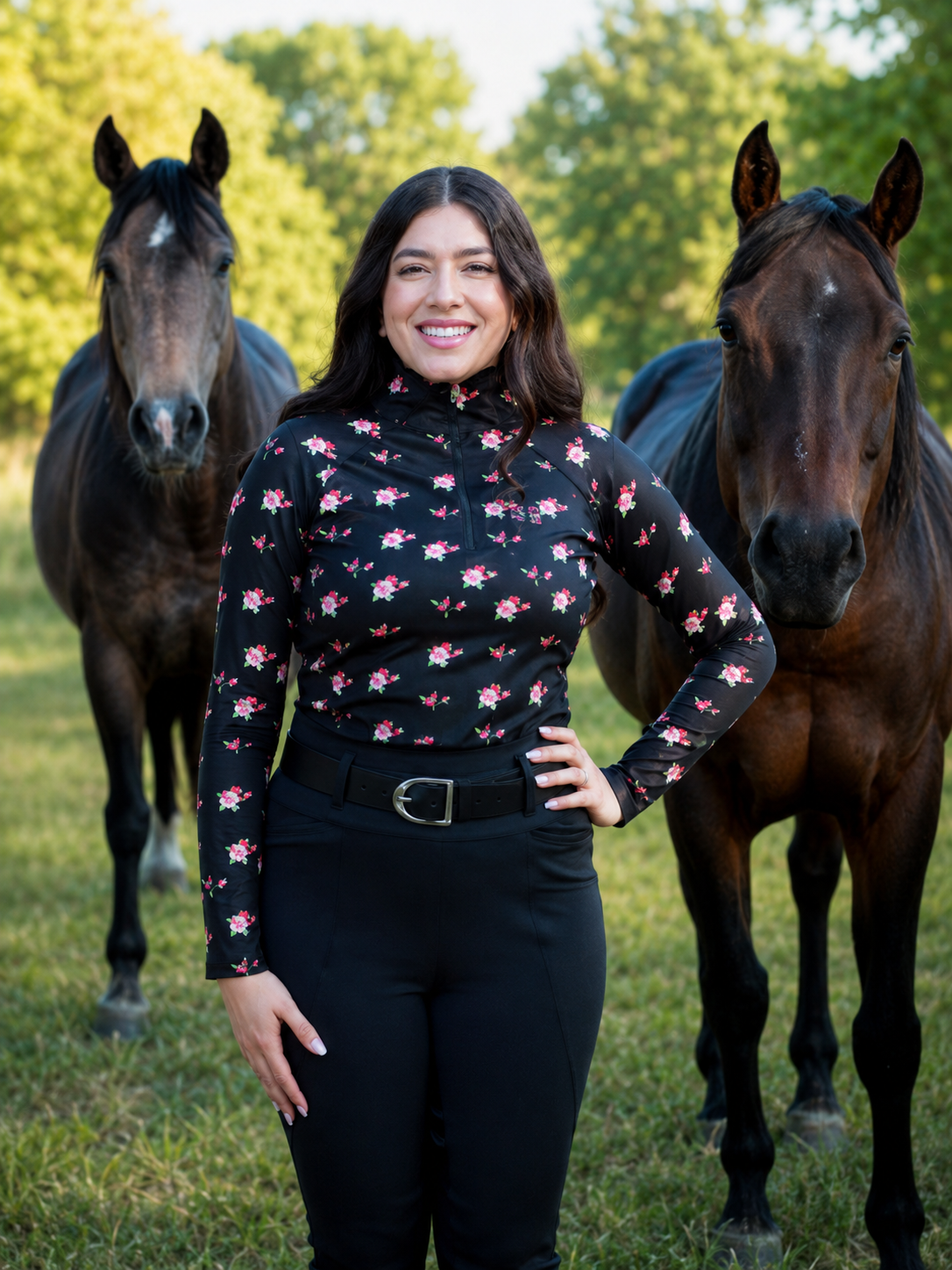 Everbloom - Midnight Lily Riding Shirt