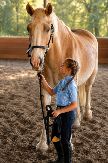 Lucky Stride - Sky Blue Riding Shirt Youth