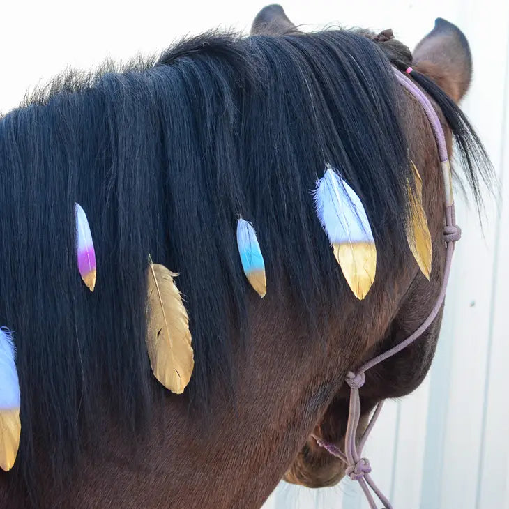 Mane Feathers For Horses - Set of 3 or 5