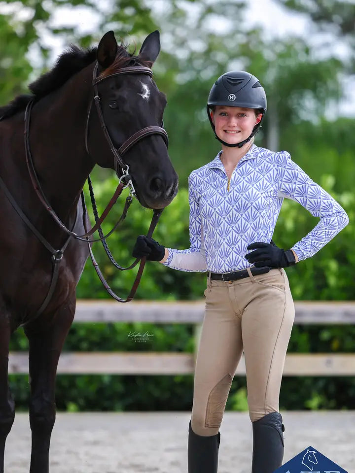 Palm Periwinkle Purple Riding Shirt