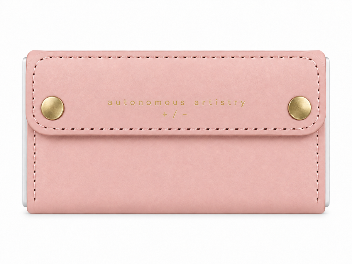 Handmade Italian Leather Equestrian Belt Phone Wallet – Blush Pink & Cream