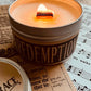 Redemption - 8 oz Candle Tin - Wooden Wick -Pure Soy Wax