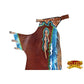 Bull Riding Genuine Leather Rodeo Western Chaps Brown