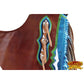 Bull Riding Genuine Leather Rodeo Western Chaps Brown