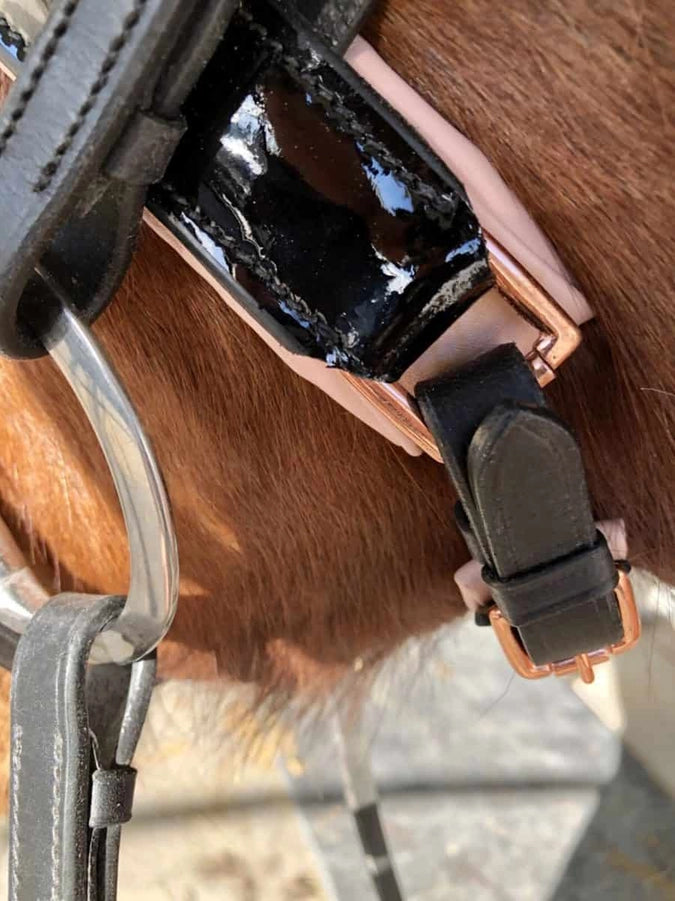 Rose Gold Tone Dressage Bridle