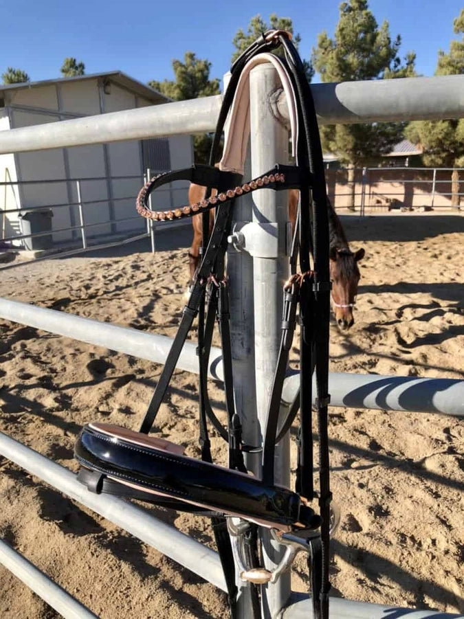 Legacy Riders Rose Gold Tone Dressage Bridle – Legacy Riders