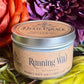 Running Wild - Wooden Wick Candle =Pure Soy Wax