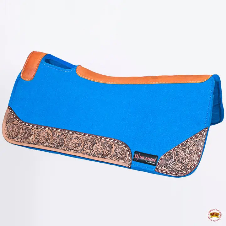32" X 30" Hilason Horse Saddle Pad Western Contoured Wool Felt Moisture Wicking Saddle Pad