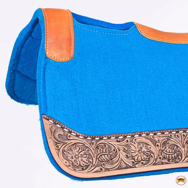32" X 30" Hilason Horse Saddle Pad Western Contoured Wool Felt Moisture Wicking Saddle Pad