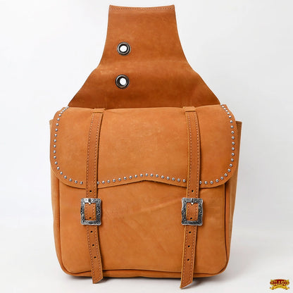 Western Leather Horse Saddle Bag For Trail Hilason
