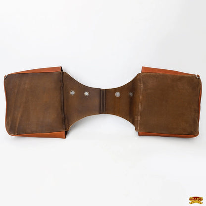 Western Leather Horse Saddle Bag For Trail Hilason