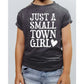 Just A Small Town Girl Distressed Western Kids Graphic Tee