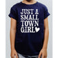 Just A Small Town Girl Distressed Western Kids Graphic Tee