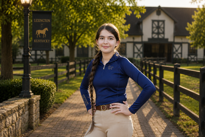 Legacy Classics- Navy Blue Riding Shirt Youth