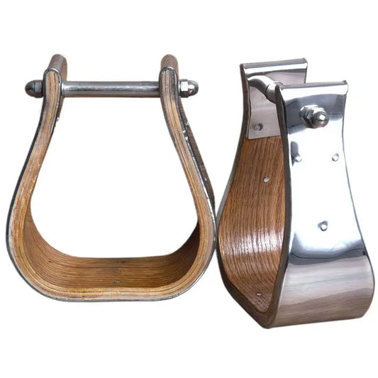 Wide Roping Wooden Stirrups