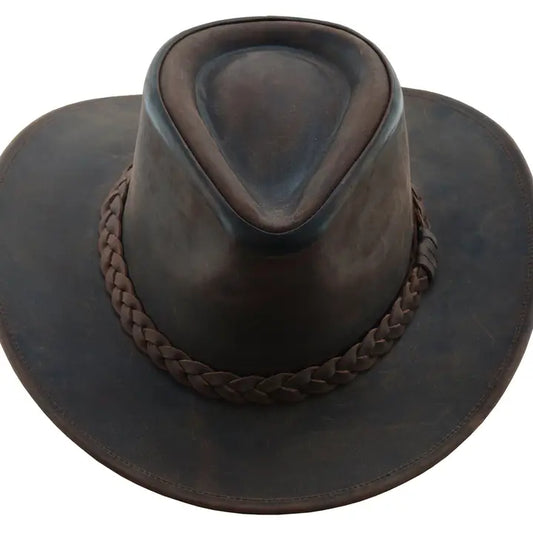 Thunder Leather Cowboy Hat Brown