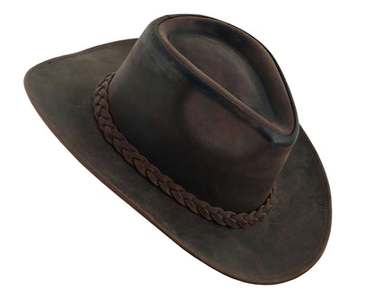 Thunder Leather Cowboy Hat Brown