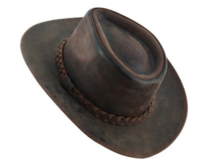Thunder Leather Cowboy Hat Brown