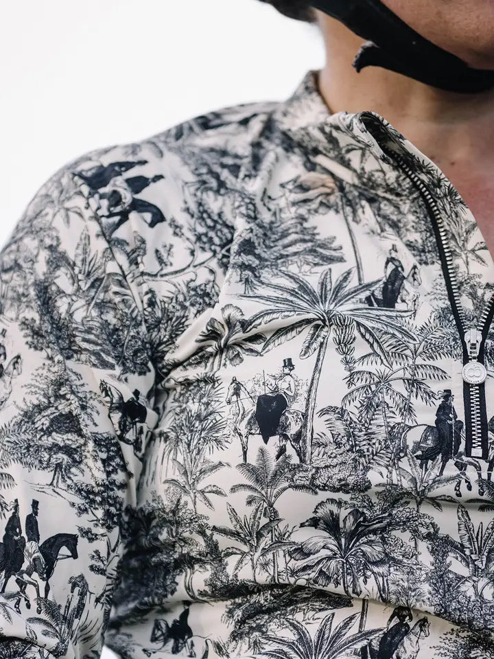 Tropical Toile 1/4 Zip Riding Top ~ Limited Edition