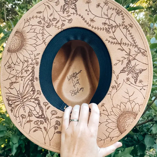 Boho Style Fedora Hat "Secret Garden"