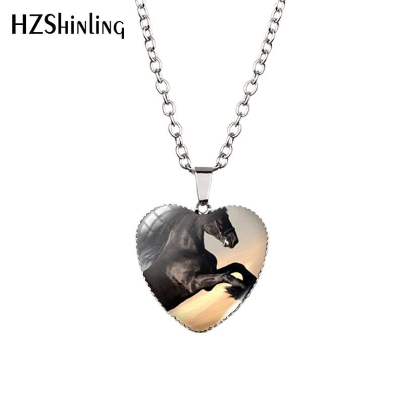 Horse Heart Necklace Fashion Jewelry