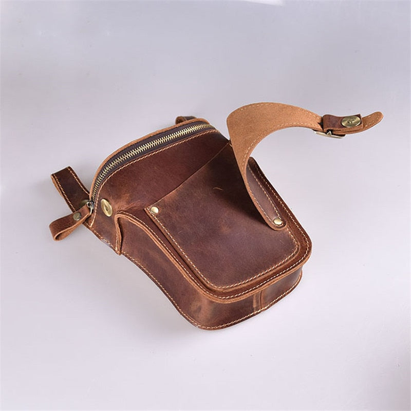 Vintage Style Leather Waist Pack