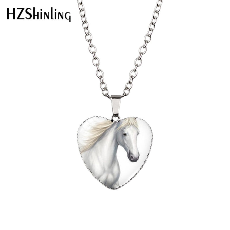 Horse Heart Necklace Fashion Jewelry