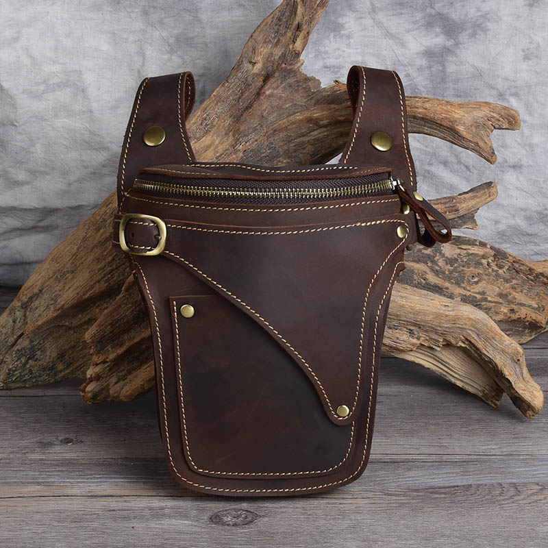 Vintage Style Leather Waist Pack