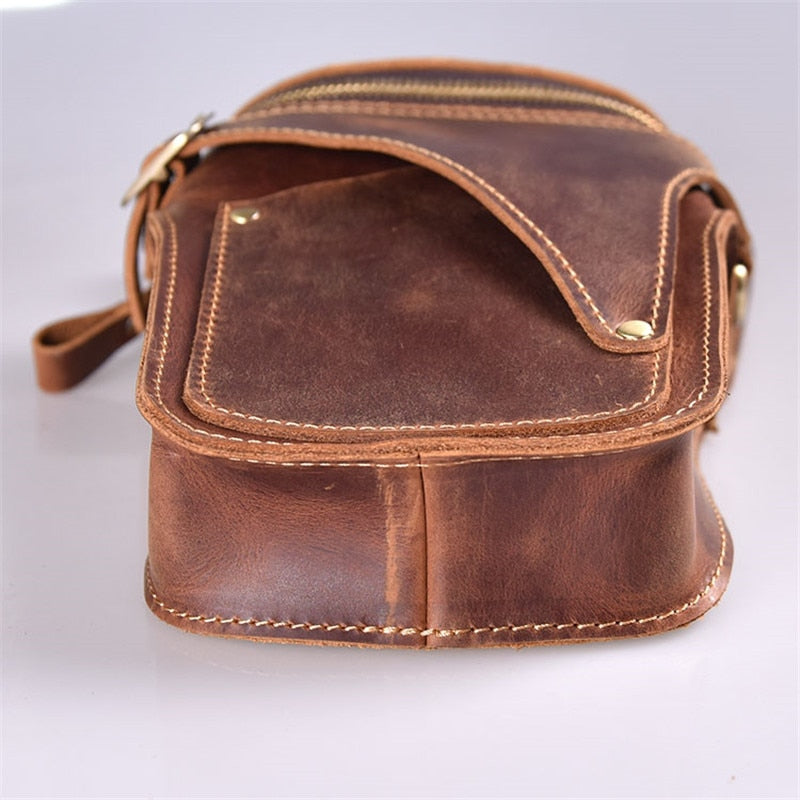 Vintage Style Leather Waist Pack