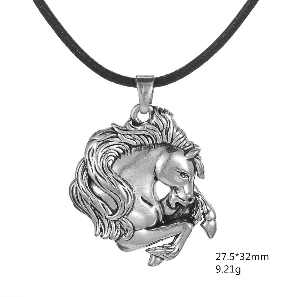 Horse Pendant Necklace Equestrian Fashion Jewelry